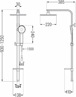 Mexen Q40 Kolumna Prysznicowa, Grafit - 798404095-66