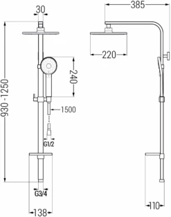 Mexen Q40 Kolumna Prysznicowa, Złota - 798404095-50