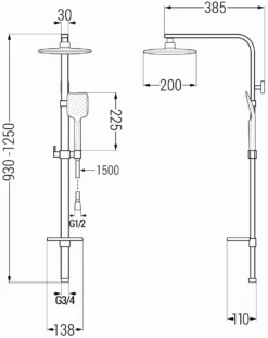 Mexen Q62 Kolumna Prysznicowa, Grafit - 798626295-66