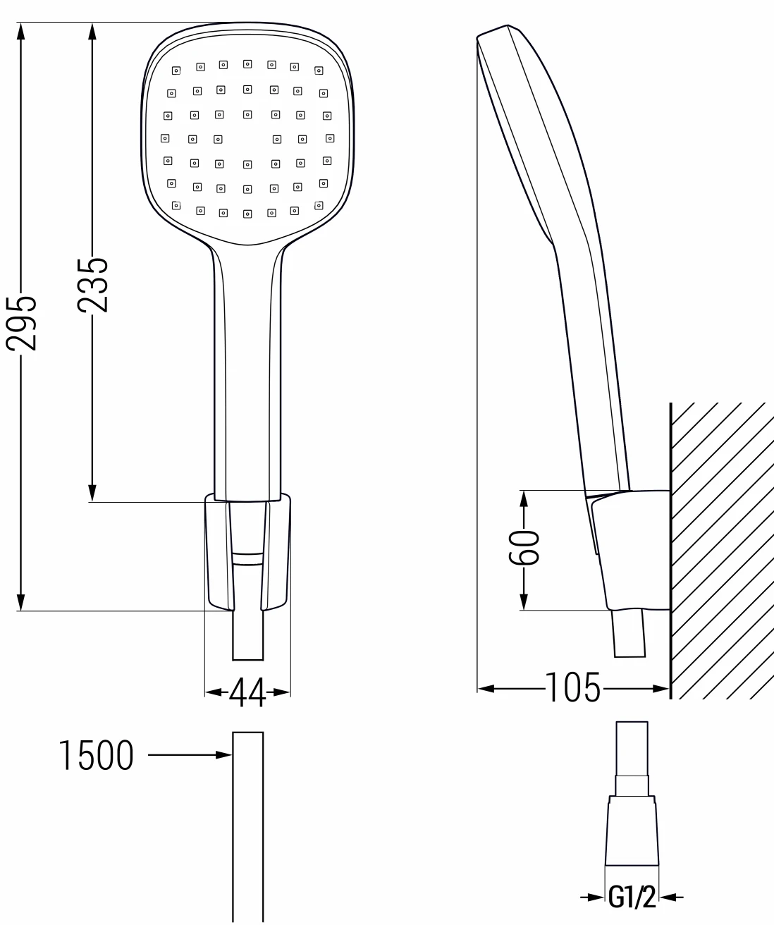 Mexen R-33 Zestaw Prysznicowy Punktowy, Chrom - 785335052-00