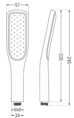 Mexen R-49 Rączka Prysznicowa 1-funkcyjna, Czarna/złota - 79549-75