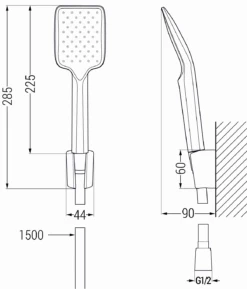 Mexen R-62 Zestaw Prysznicowy Punktowy, Różowe Złoto - 785625052-60