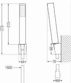 Mexen R-77 Zestaw Prysznicowy Punktowy, Chrom - 785775052-00
