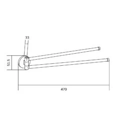 Mexen Remo Podwójny Obrotowy Wieszak Na Ręcznik, Biały - 70507255-20