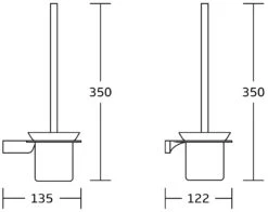 Mexen Rino Szczotka Toaletowa, Złota - 7027050-50