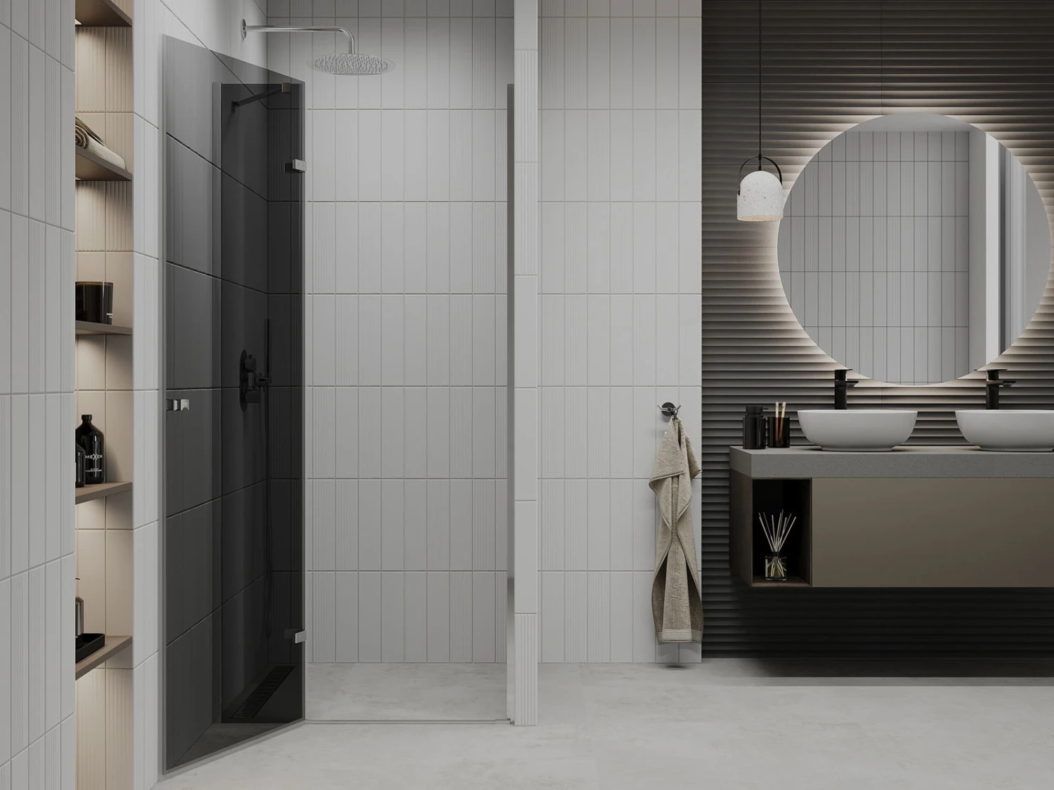 Mexen Roma Drzwi Prysznicowe Uchylne 100 Cm, Grafit, Chrom - 854-100-000-01-40 - obrazek 2