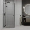 Mexen Roma Drzwi Prysznicowe Uchylne 120 Cm, Transparent, Czarne - 854-120-000-70-00