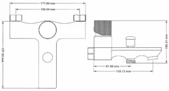 Mexen Royo One Bateria Wannowa, Biała/złota - 72231-25