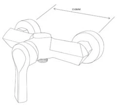 Mexen Sabre Bateria Prysznicowa, Biała - 72140-20