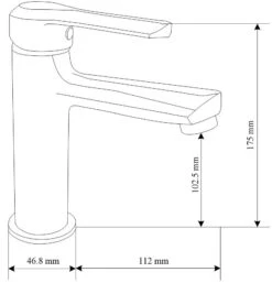 Mexen Sabre Bateria Umywalkowa, Chrom - 72100-00