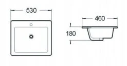 Mexen Salma Umywalka Wpuszczana W Blat 53 X 46 Cm, Biała - 25365300