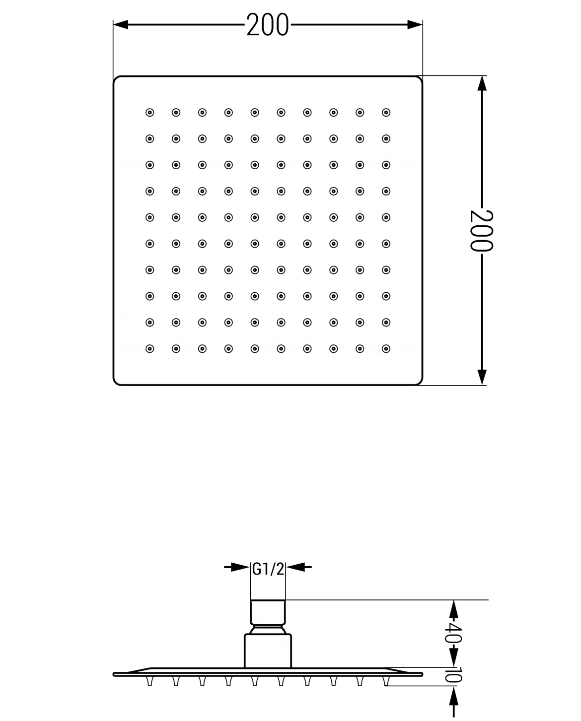 Mexen Slim Deszczownica 20 X 20 Cm, Chrom - 79120-00 - obrazek 2