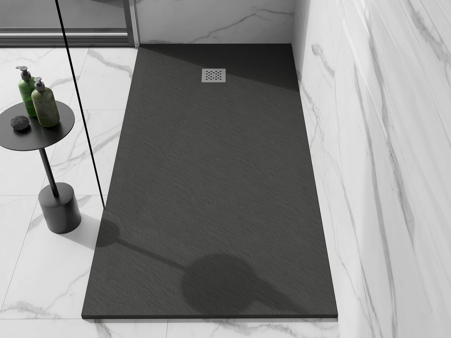 Mexen Stone+ Brodzik Kompozytowy Prostokątny 200 X 90 Cm, Antracyt - 44719020 - obrazek 4