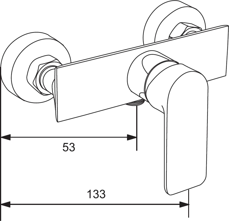 Mexen Sven Zestaw Prysznicowy Natynkowy Z Deszczownicą I Baterią Prysznicową Alexa, Chrom - 71240262-00