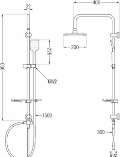 Mexen T62 Kolumna Prysznicowa, Złota - 798626293-50