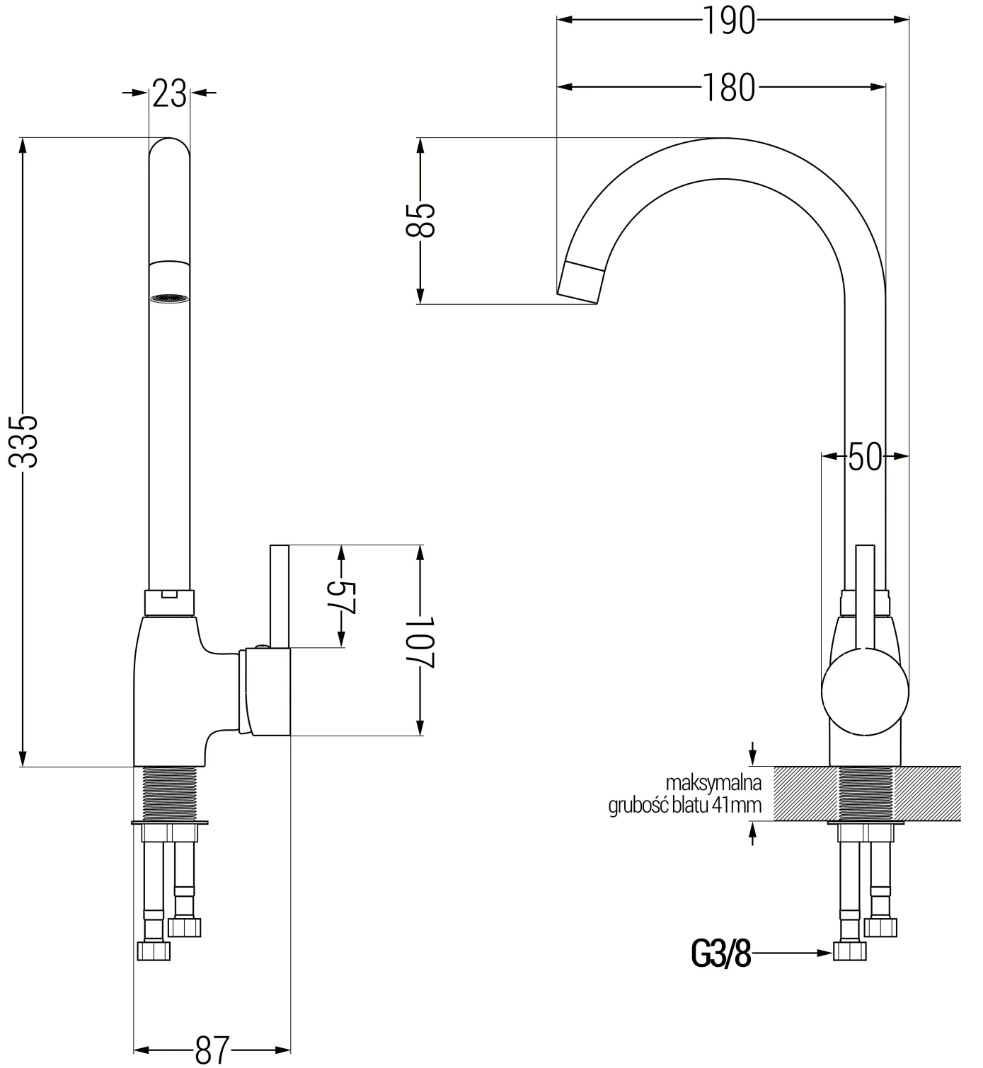 Mexen Telma Bateria Kuchenna, Czarna - 670200-70