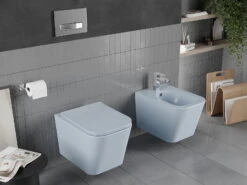 Mexen Teo Miska Wc Rimless Z Deską Wolnoopadającą Slim, Duroplast, Szara-niebieska Mat - 30854069