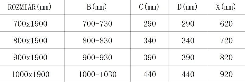 Mexen Texas Drzwi Prysznicowe Uchylne 100 Cm, Transparent, Chrom - 880-100-000-01-00 - obrazek 3
