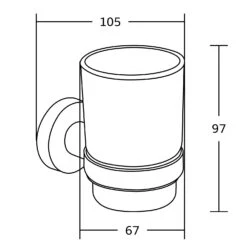 Mexen Tiber Kubek Na Szczoteczki, Chrom - 7050538-00