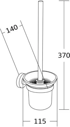 Mexen Tiber Szczotka Toaletowa, Chrom - 7050550-00