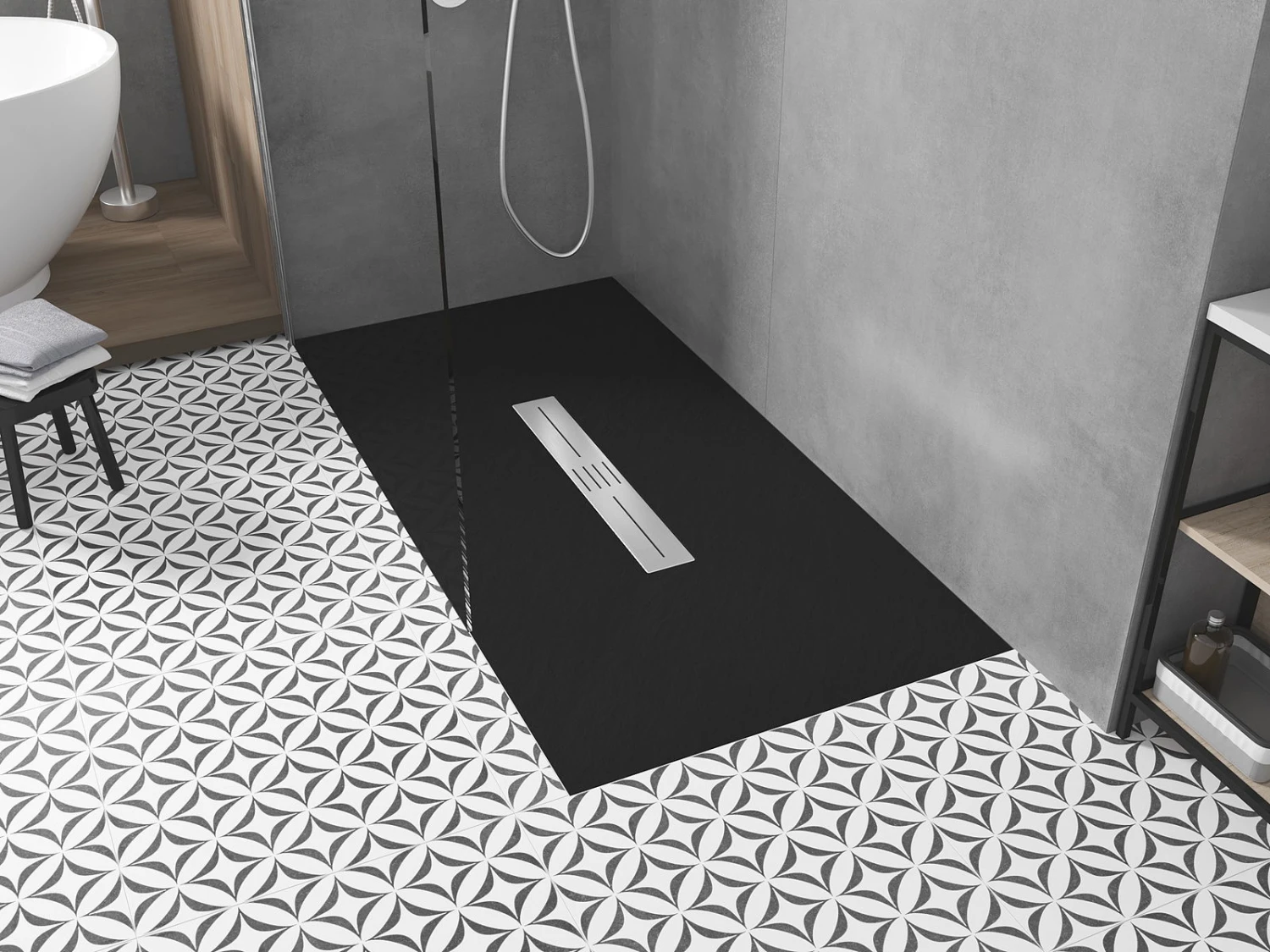 Mexen Toro Brodzik Prostokątny SMC 170 X 90 Cm, Czarny - 43709017