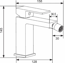 Mexen Uno Bateria Bidetowa Chrom - 71420-00