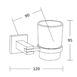 Mexen Vane Kubek Na Szczoteczki, Czarny - 7020938-70