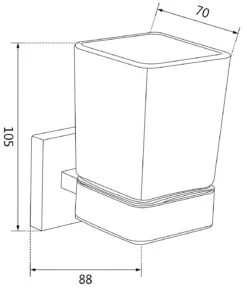 Mexen Vox Kubek Na Szczoteczki, Złoty - 707038-55