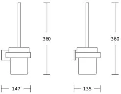 Mexen Vox Szczotka Toaletowa, Złota - 707050-55