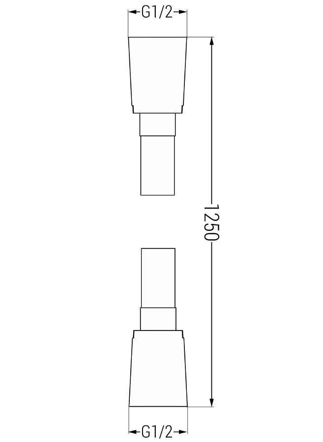 Mexen Wąż Prysznicowy 125 Cm, Czarny - 79425-70