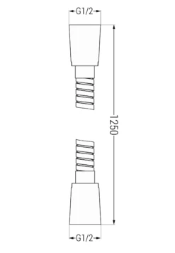 Mexen Wąż Prysznicowy 125 Cm, Czarny - 79435-70