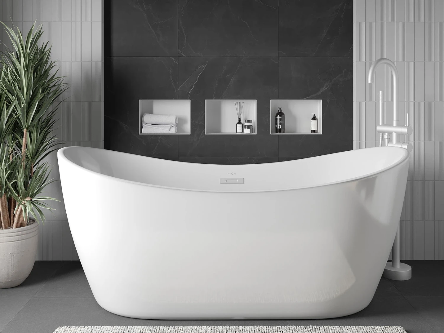 Mexen X-Wall-NR Półka Wnękowa Bex Kołnierza 30 X 20 Cm, Biała - 1921302010 - obrazek 2