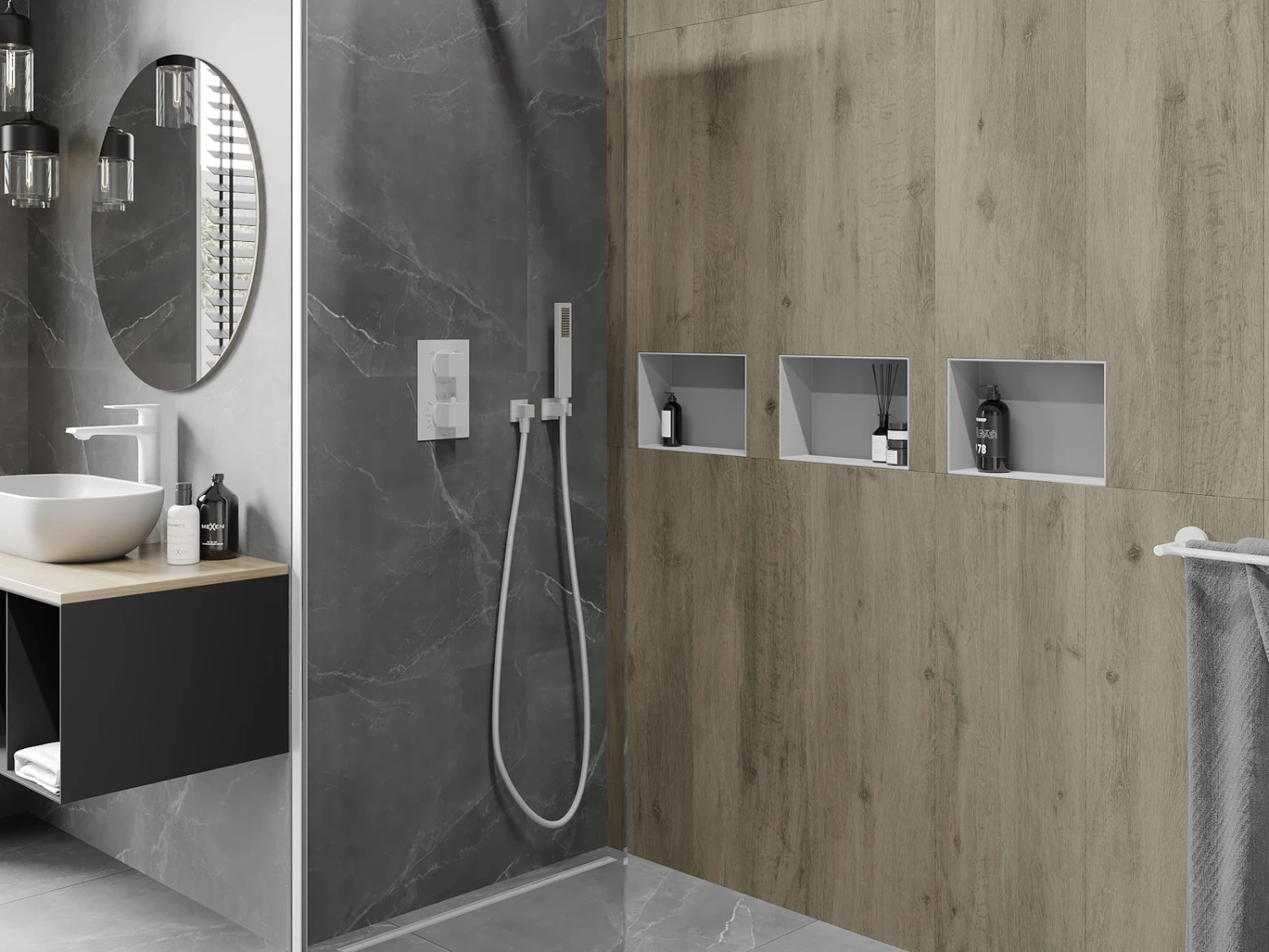 Mexen X-Wall-NR Półka Wnękowa Bex Kołnierza 30 X 20 Cm, Biała - 1921302010 - obrazek 4