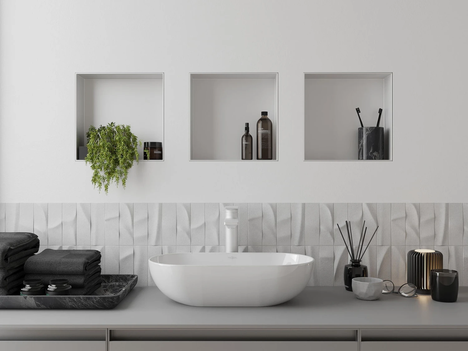 Mexen X-Wall-NR Półka Wnękowa Bez Kołnierza 30 X 30 Cm, Biała - 1921303010 - obrazek 5