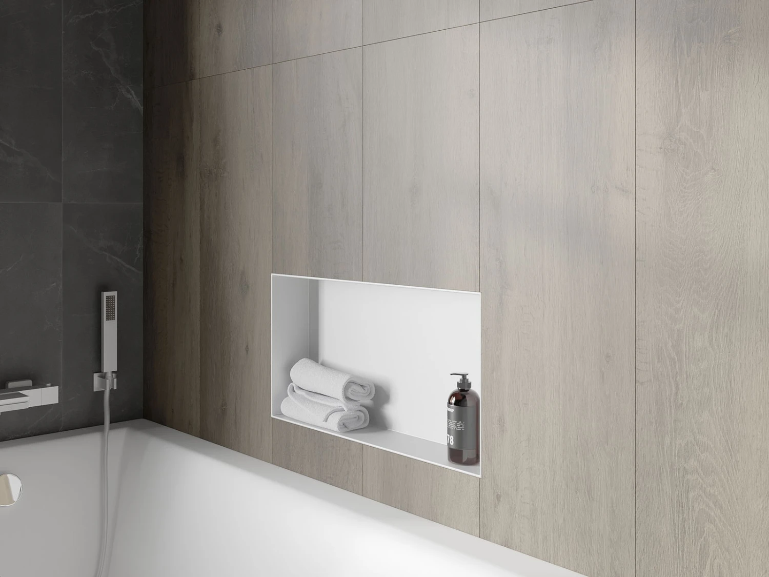 Mexen X-Wall-NR Półka Wnękowa Bez Kołnierza 60 X 30 Cm, Biała - 1921603010 - obrazek 6