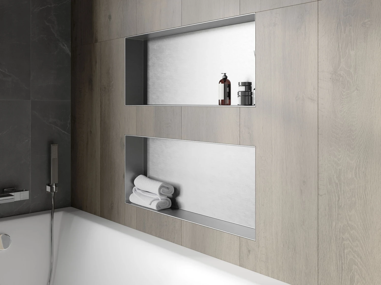 Mexen X-Wall-NR Półka Wnękowa Bez Kołnierza 75 X 30 Cm, Inox - 1911753010 - obrazek 11