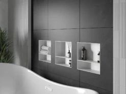 Mexen X-Wall-NR Półka Wnękowa Bez Kołnierza Z Półką 30 X 30 Cm, Biała - 1921303010S