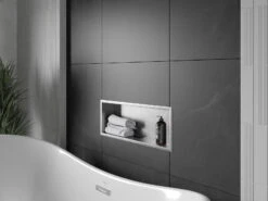 Mexen X-Wall-R Półka Wnękowa Z Kołnierzem 60 X 20 Cm, Inox - 1910602010