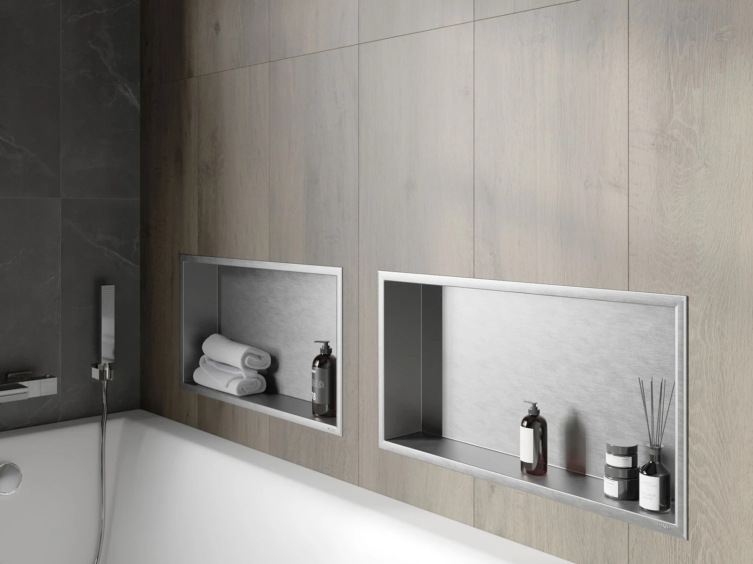 Mexen X-Wall-R Półka Wnękowa Z Kołnierzem 60 X 30 Cm, Inox - 1910603010 - obrazek 10