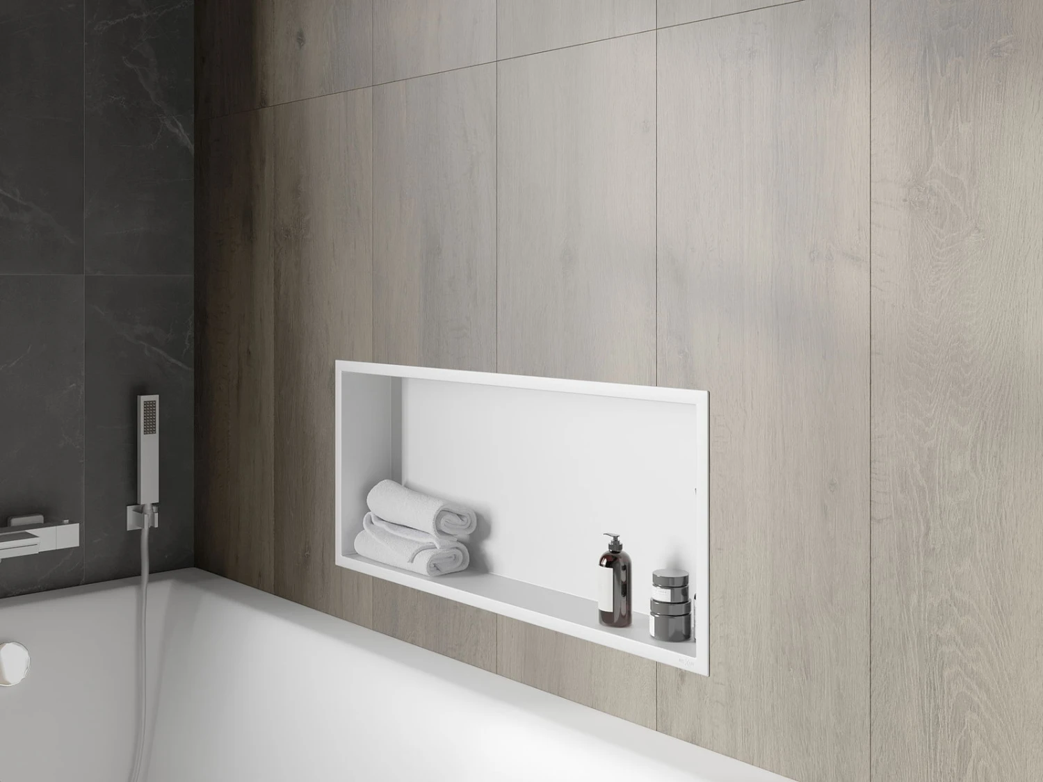 Mexen X-Wall-R Półka Wnękowa Z Kołnierzem 75 X 30 Cm, Biała - 1920753010 - obrazek 6