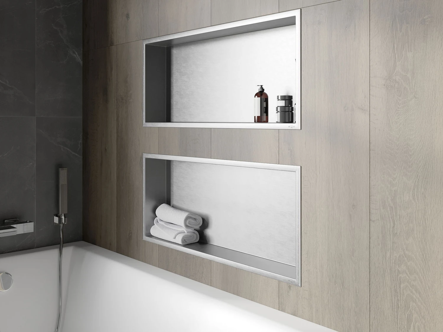 Mexen X-Wall-R Półka Wnękowa Z Kołnierzem 75 X 30 Cm, Inox - 1910753010 - obrazek 11