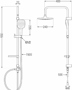 Mexen X17 Kolumna Prysznicowa, Chrom/biała - 798171791-02