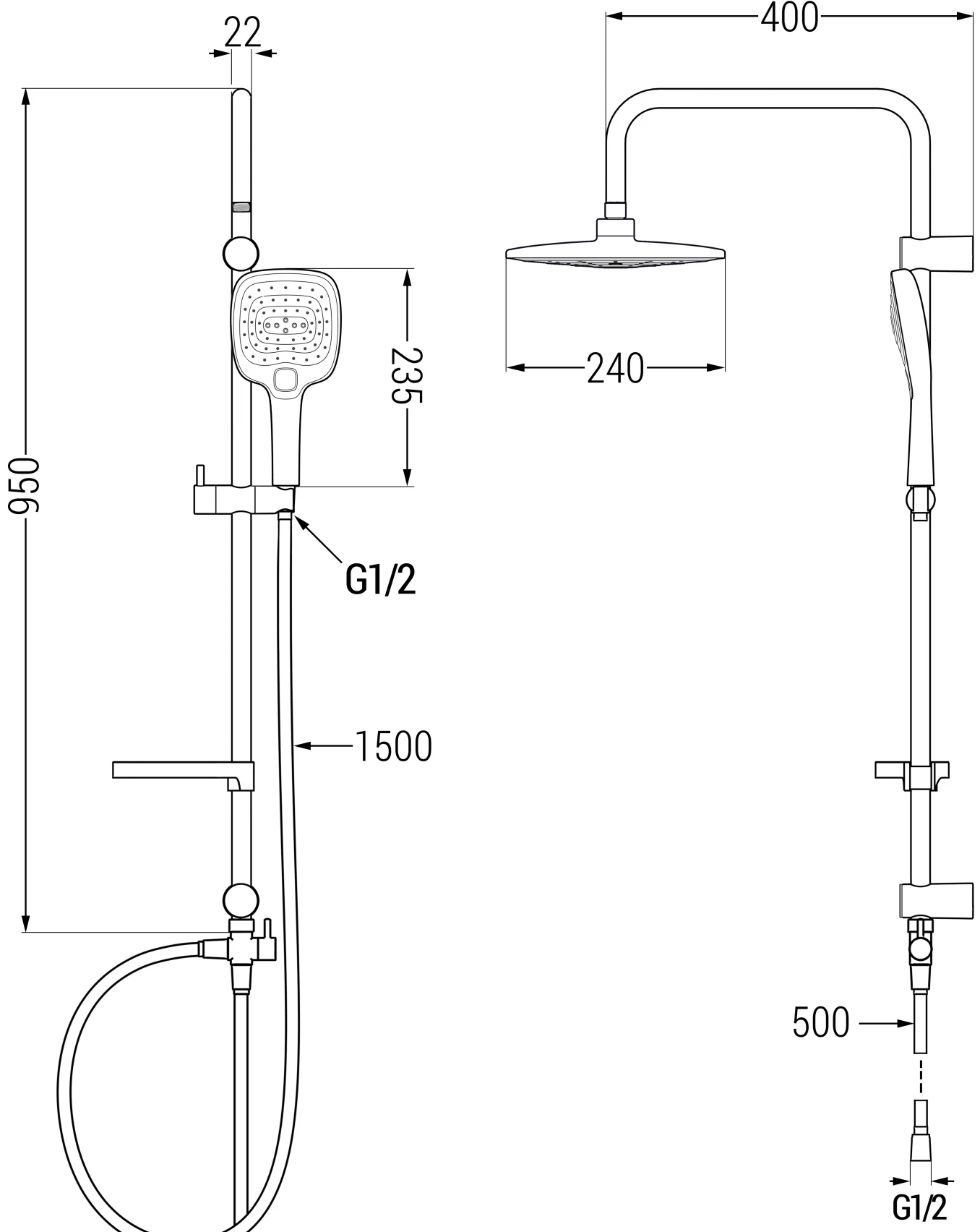 Mexen X17 Kolumna Prysznicowa, Chrom/biała - 798171791-02