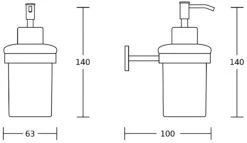 Mexen Zoja Dozownik Do Mydła, Chrom - 70191388-00
